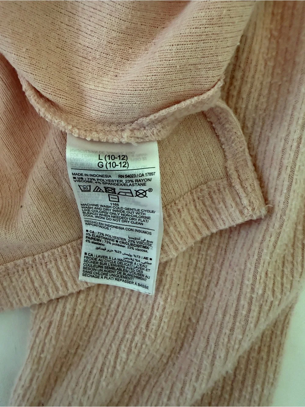Old Navy Pink Hooded Knit Sweater, size L (girls)